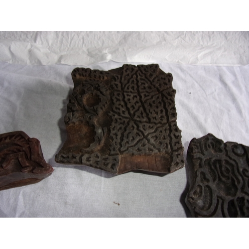 47 - Vintage Indian wooden printing blocks