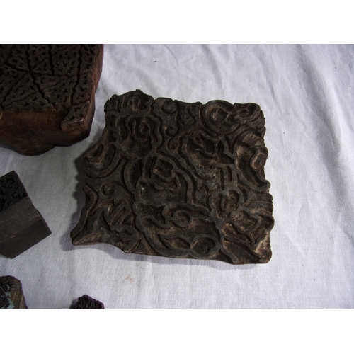 47 - Vintage Indian wooden printing blocks