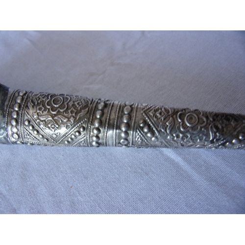 131 - Middle Eastern/African ceremonial dagger with silver sheath