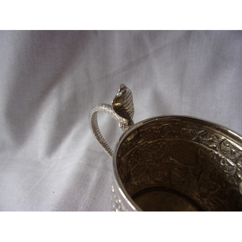 148 - x2 Indian silver jug & cup 182g