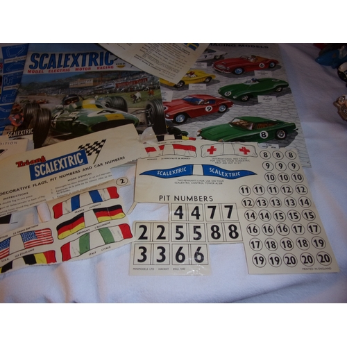 188 - 1960s Scalextric books & original stickers