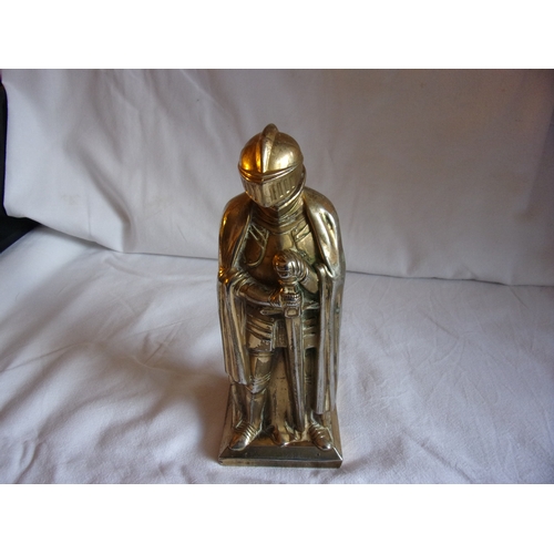 4 - Rare brass knight lighter with a cigarette holder