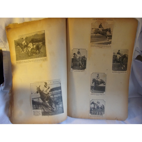 272 - Scrap book of race horses c1940s