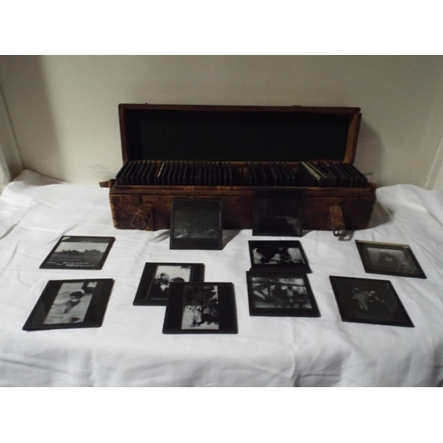 50 - 56 magic lantern slides in case