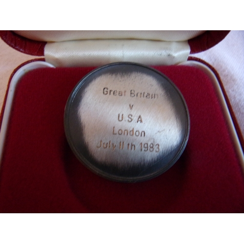 104 - Unusual medallion 1983. Could be a sporting event.