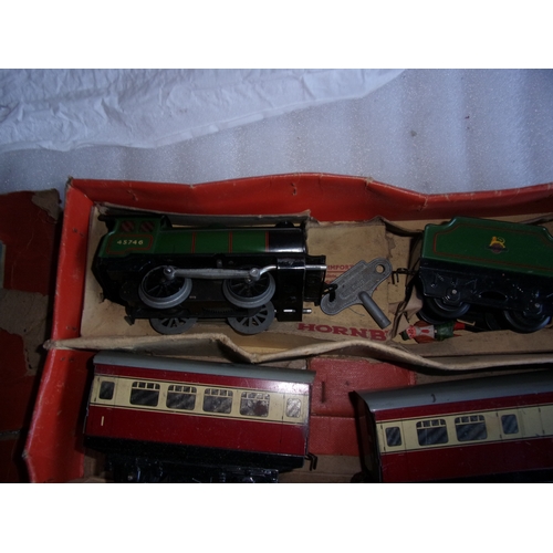 12 - Vintage Hornby Triang clockwork train set