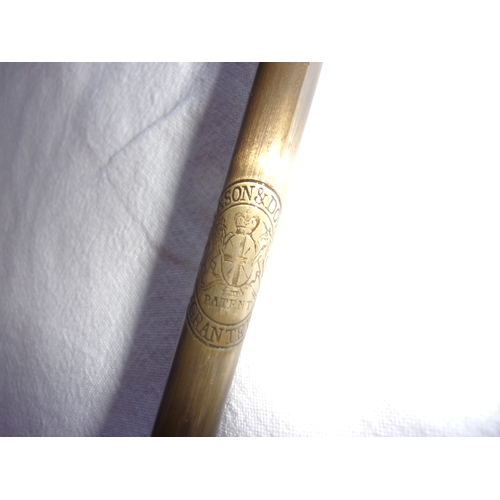 62 - Rare sword stick by Thomason & Dowler. Made of bamboo. Blade comes from bottom of cane