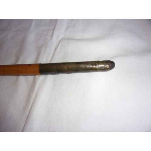 62 - Rare sword stick by Thomason & Dowler. Made of bamboo. Blade comes from bottom of cane