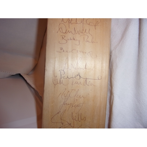 109 - Autographed cricket bat Old England XI 2007