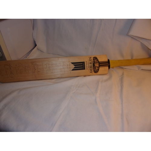 109 - Autographed cricket bat Old England XI 2007