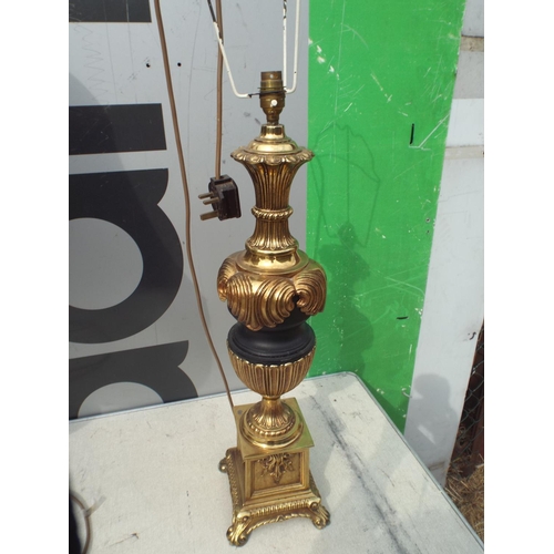 103 - Pair of large brass lamps