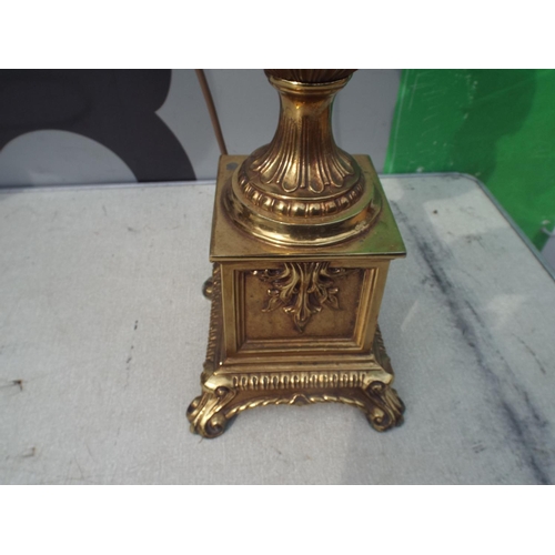 103 - Pair of large brass lamps