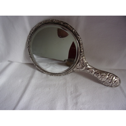 114 - HM silver brush & mirror pair - c1932