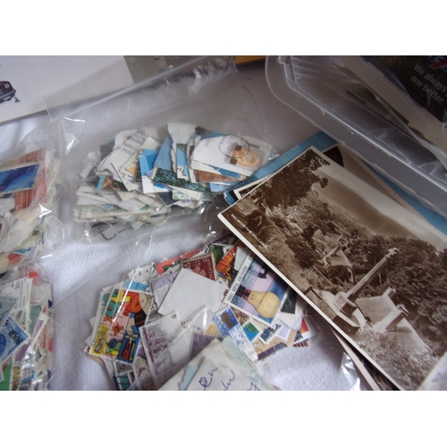 146 - Job lot of ephemera inc. stamps, cigarette cards,   phone cards and postcards