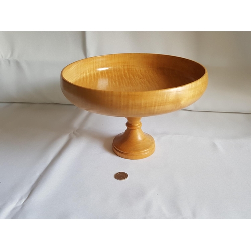 249 - satinwood hand turned fruit bowl