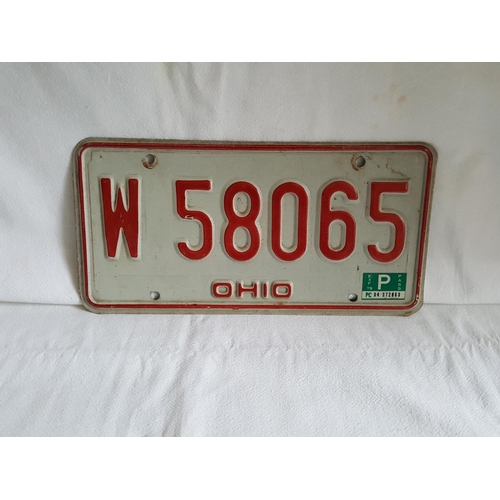 257 - original USA number plate Ohio 1979