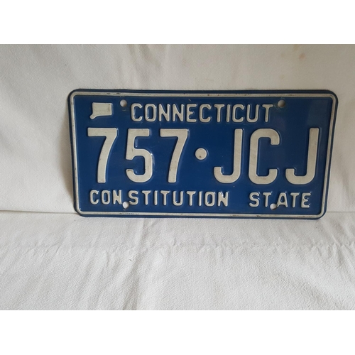 259 - original USA number plate Connecticut