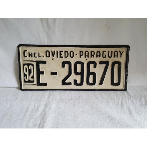 260 - original Paraguay number plate