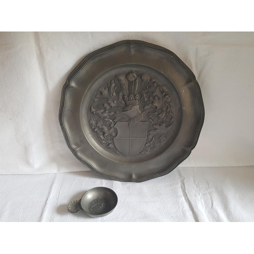 268 - 2 antique pewter items