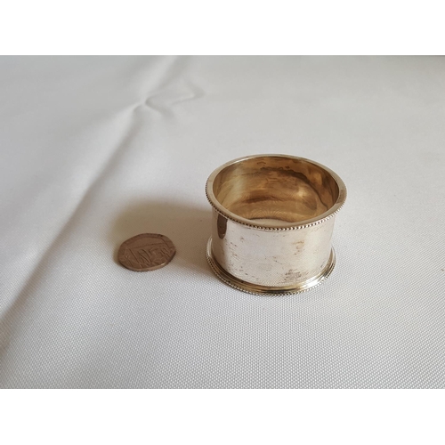 271 - HM silver napkin ring c1896