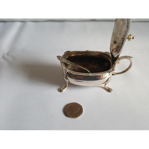 287 - HM silver mustard pot c1926