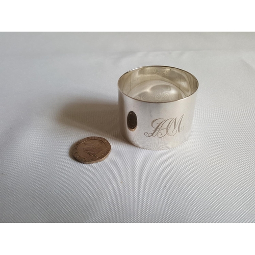 290 - HM silver napkin ring c1952