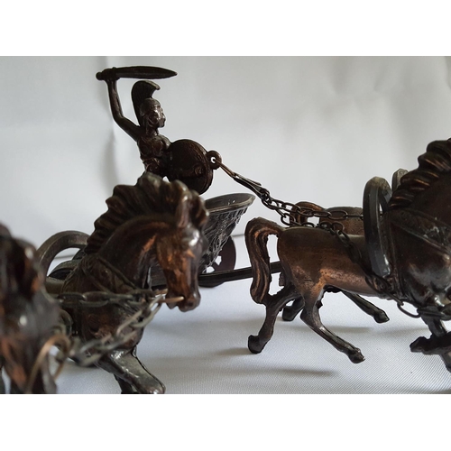 292 - pair of metal chariots