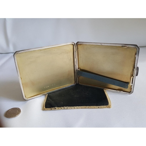 32 - HM silver cigarette case c1946