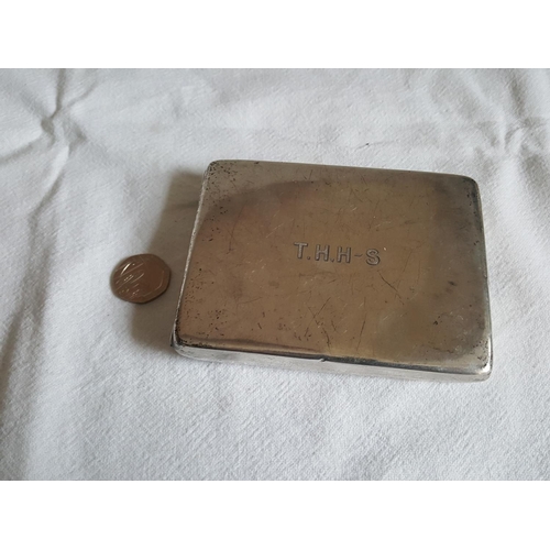 320 - HM silver cigarette case c1916