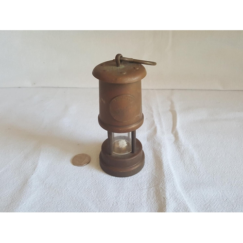 336 - small miners lamp in brass