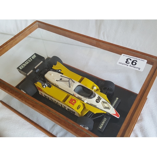 93 - Vintage kit built Renault Elf racing car in display case