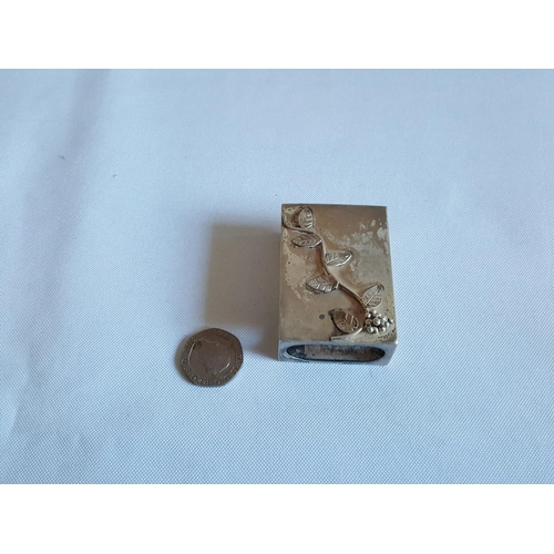 101 - HM silver matchbox holder