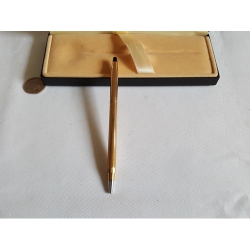 111 - Cross rolled gold pen & a Cross fountain pen box