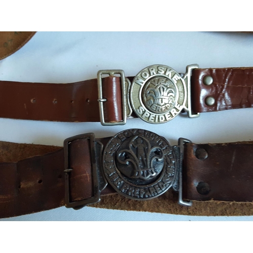 17 - 2 vintage scout belts