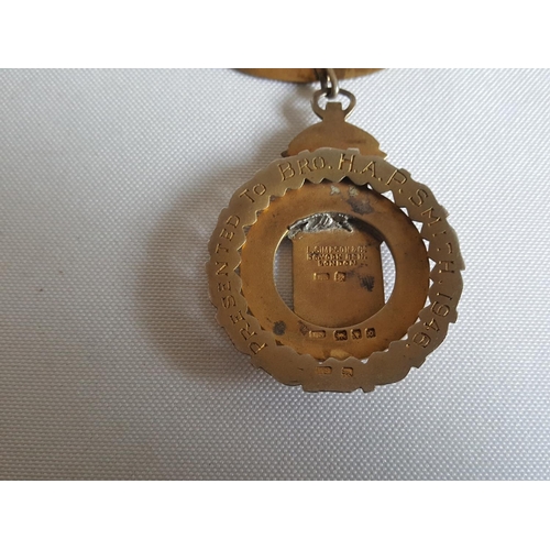 202 - HM silver masonic medal jewel c1919