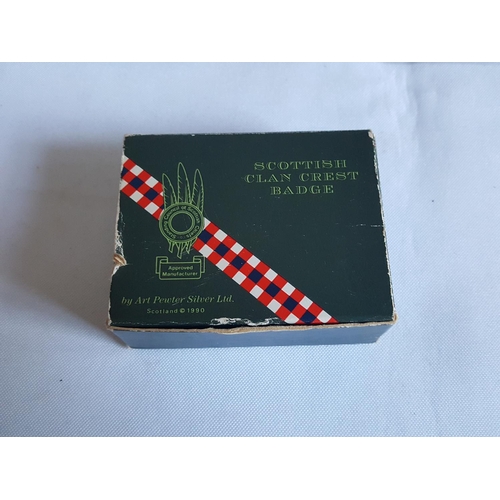 256 - Scottish clan crest brooch