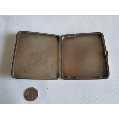278 - HM silver cigarette case c1928
