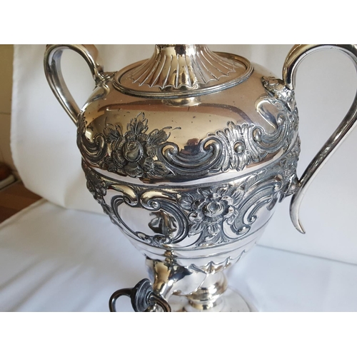 279 - large silver plated urn