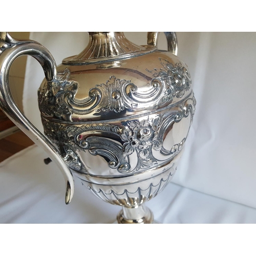 279 - large silver plated urn