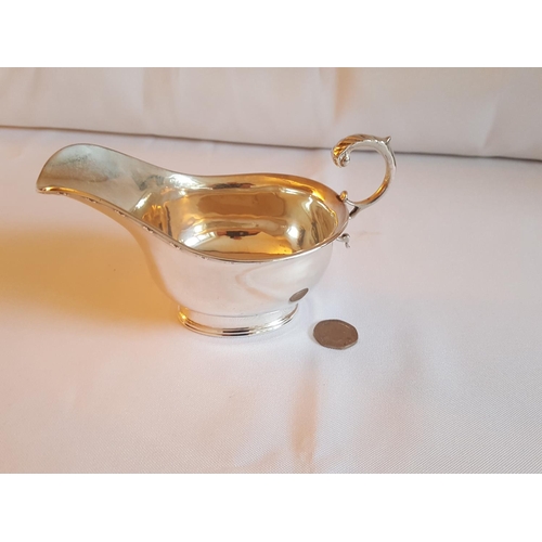316 - HM silver sauce boat Chester
