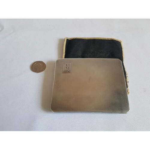 320 - HM silver cigarette case c1946