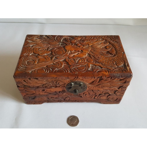 322 - vintage camphorwood carved box