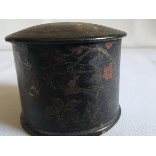 325 - Japanese papier mache pot