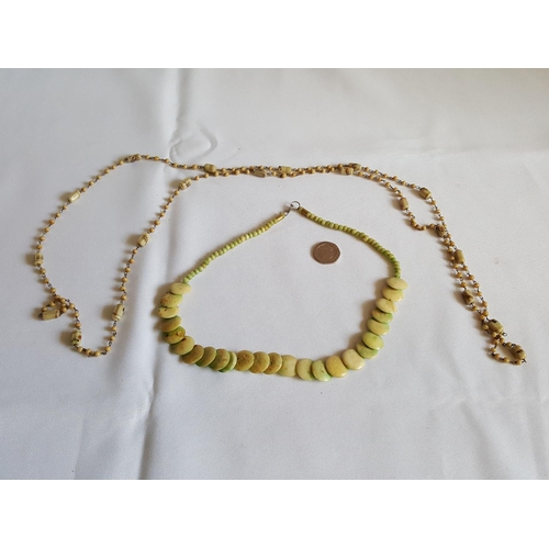 329 - 2 coral necklaces