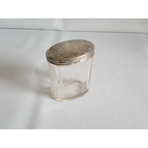 69 - HM silver topped jar c1894