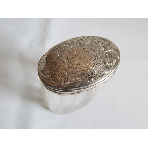 69 - HM silver topped jar c1894