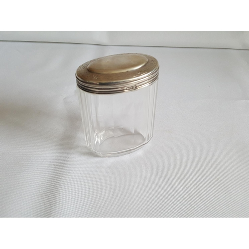 70 - HM silver topped jar c1902