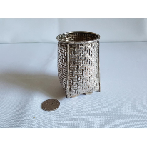 72 - HM Malaysian silver vase