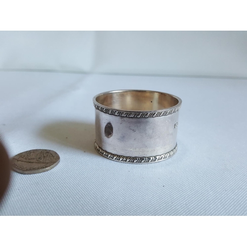 75 - HM silver napkin ring c1957
