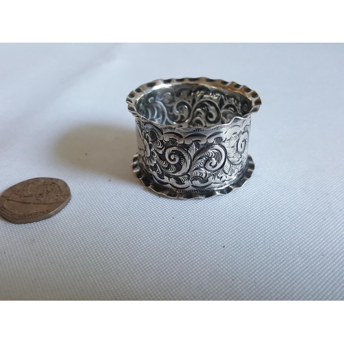 86 - HM silver napkin ring c1892